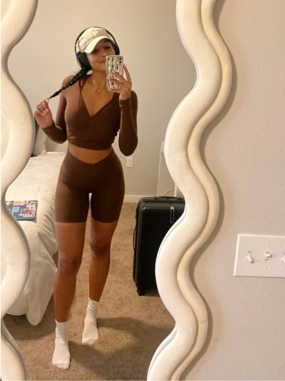 Brown Two-Piece Lounge Set